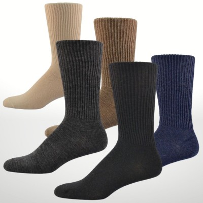 Bas laine Merinos mi-mollet Comfort Sock | Bas diabétique ultra confortables