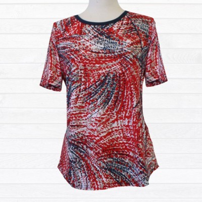 T-shirt adatpé femme imprimé abstrait