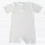 Maillot de corps | Body | Cache-couche enfant manches courtes en coton blanc avec boutons à l'encolure