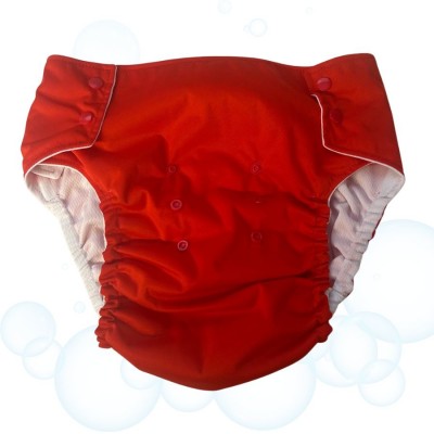 ADULTE | Couche piscine hybride lavable rouge