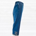 Capri adapté en jeans extensible bleu pâle 