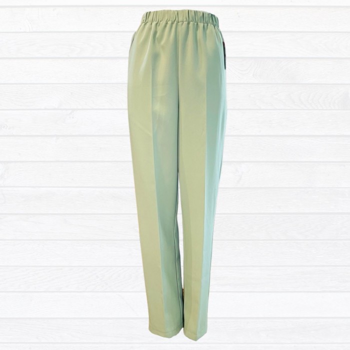 Pantalon adapté sans siège vert pâle pour femme avec panneaux de dignité