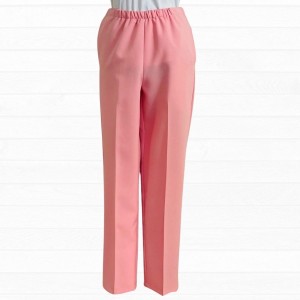 Pantalon adapté polyester rose pour femme à ouvertures aux côtés