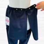 Pantalon adapté tricot de coton sans siège marine pour femme