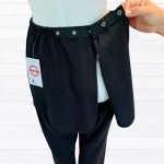 Pantalon adapté tricot de coton sans siège noir pour femme