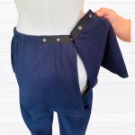 Pantalon adapté sans siège en coton ouaté marine pour homme