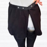 Pantalon adapté sans siège en coton ouaté noir pour homme