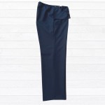 Pantalon adapté polyester marine pour homme à ouvertures aux côtés