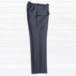 Pantalon adapté polyester gris pour homme à ouvertures aux côtés