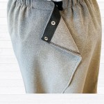 Jupe portefeuille adaptée avec taille élastique de couleur grise