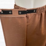 Jupe portefeuille adaptée avec taille élastique de couleur brun latté